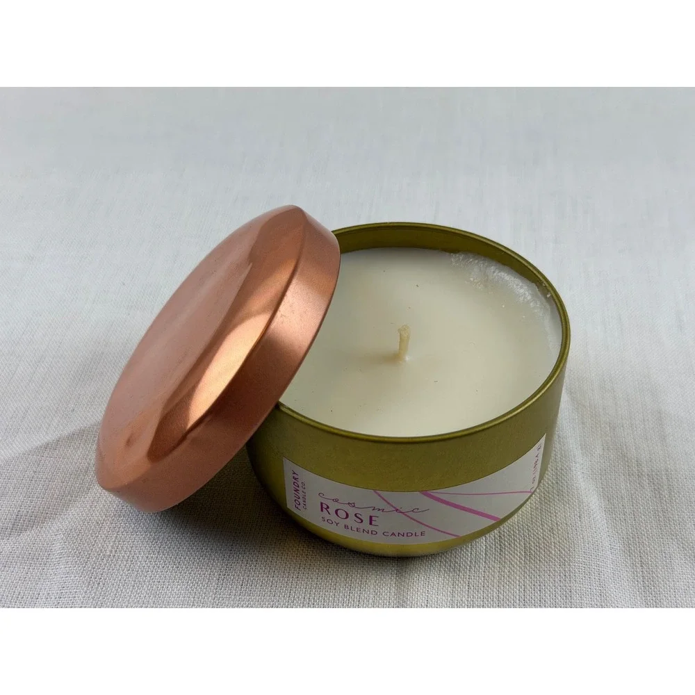 NEW Foundry Candle Cosmic Rose Soy 7oz Tin Copper Lid Paddywax Holiday XMAS Gift